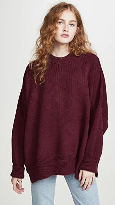 Free People Easy Street Tunic Jumper In Pomegranate
