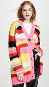 MSGM STRIPED CARDIGAN