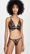 THISTLE & SPIRE MULBERRY KEYHOLE BRALETTE BLACK,THSPI30115