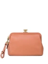 COACH COACH KISSLOCK CLUTCH BAG - 棕色