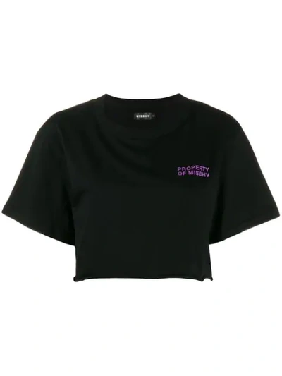 Misbhv Cropped T-shirt - 黑色 In Black
