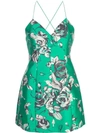 ALICE AND OLIVIA ALICE+OLIVIA FLORAL SWEETHEART DRESS - 绿色
