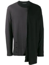 YOHJI YAMAMOTO TWO TONE SWEATSHIRT