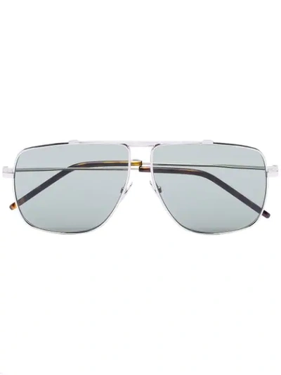 Saint Laurent Klassische Pilotenbrille In Silver