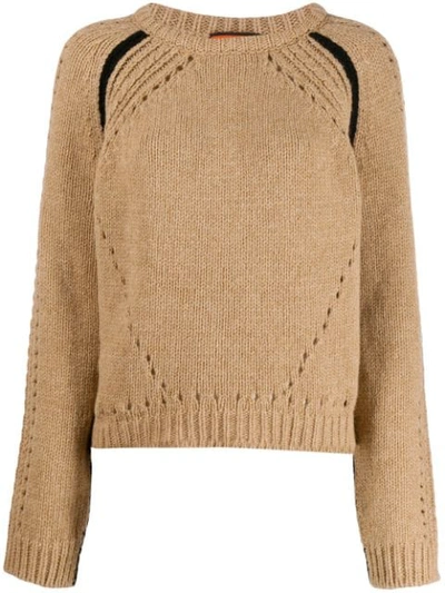 Colville Boxy Fit Cut-out Detail Jumper In Brown