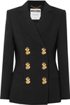 MOSCHINO DOUBLE-BREASTED EMBELLISHED CREPE BLAZER
