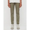 Allsaints Park Slim-fit Stretch-cotton Chinos In Beech Green