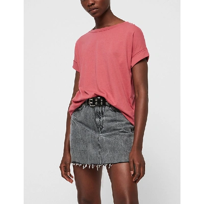 Allsaints Imogen Cotton-jersey T-shirt In Rose Pink