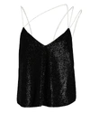 MICHELLE MASON MICHELLE MASON CRYSTAL STRAP SHIMMER CAMISOLE,060035903752