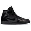 Nike Women's Air Jordan Retro 1 Mid Se Casual Shoes In Black