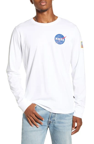 Alpha Industries Space Shuttle Long Sleeve T-shirt In White