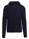 RALPH LAUREN LONG-SLEEVE CABLE-KNIT CASHMERE HOODIE,0400010978185