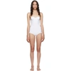 DOLCE & GABBANA DOLCE AND GABBANA WHITE CUP ONE-PIECE SWIMSUIT