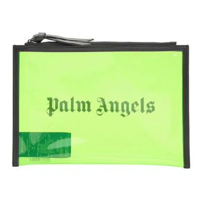 Palm Angels Alien Logo-print Pouch In Green