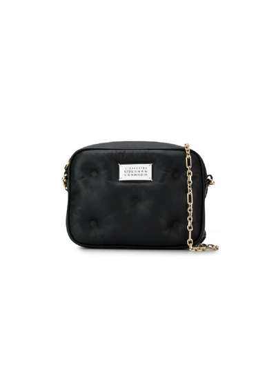Maison Margiela Glam Slam Box Small Leather Crossbody Bag In Black