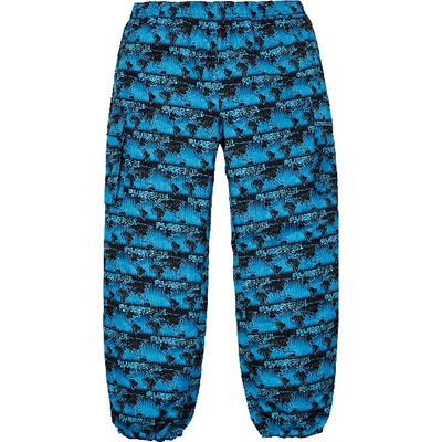 Pre-owned Supreme  World Famous Taped Seam Cargo Pant Cyan