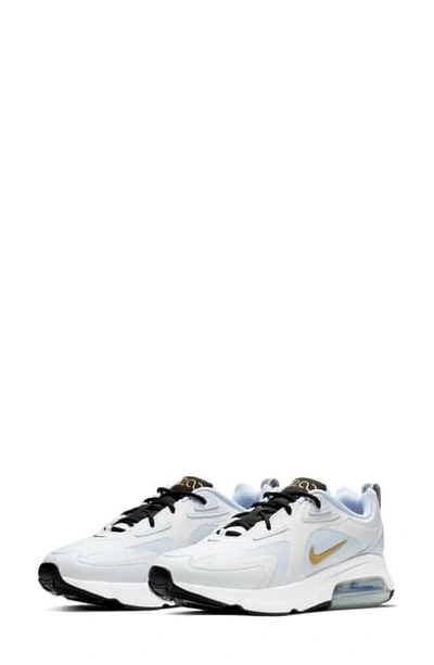 Nike Women's Air Max 200 Running Sneakers From Finish Line In White/metallic Gold-black
