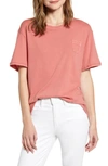 Alex Mill Laundered Cotton Pocket Tee In Rose