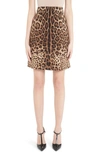 Dolce & Gabbana Leopard-print Wool-crepe Skirt In Leo