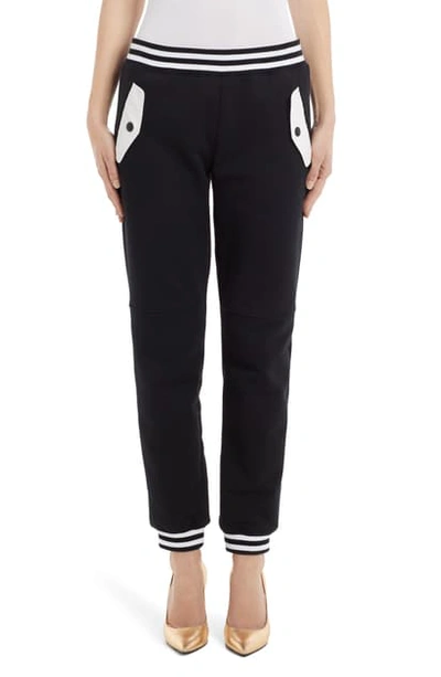 Moschino Bear Patch Joggers In Black