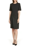 Hugo Boss Disula Ponte Dress In Black