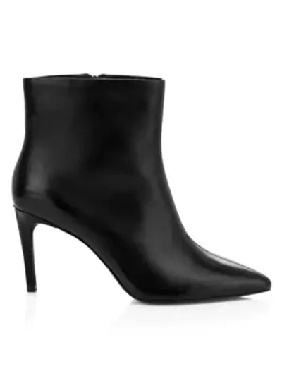 Ash Bianca Leather Ankle Boots In Black