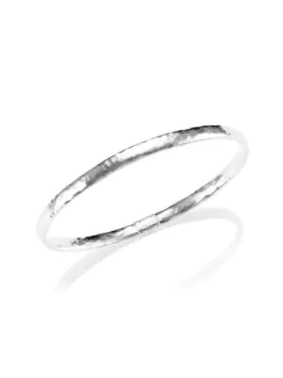 Ippolita Classico Narrow Sterling Silver Flat Hammered Bangle Bracelet