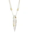 Adriana Orsini Zena Two-tone Sterling Silver & Cubic Zirconia Adjustable Pendant Necklace In Gold