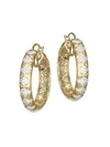 ADRIANA ORSINI Zena Scales 18K Yellow Goldplated Sterling Silver & Cubic Zirconia Hoop Earrings