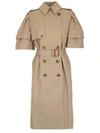 ALEXANDER MCQUEEN ALEXANDER MCQUEEN BELTED DOUBLE BREASTED TRENCH COAT