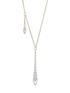 ADRIANA ORSINI Devona Two Spear 18K Yellow Goldplated Sterling Silver & Cubic Zirconia Pendant Necklace