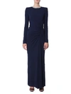 ALEXANDER MCQUEEN ALEXANDER MCQUEEN EMBELLISHED NECKLINE MAXI DRESS