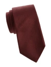 Kiton Solid Silk Tie In Burgundy