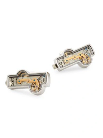 Tateossian Mechanical Cufflinks In Yellow