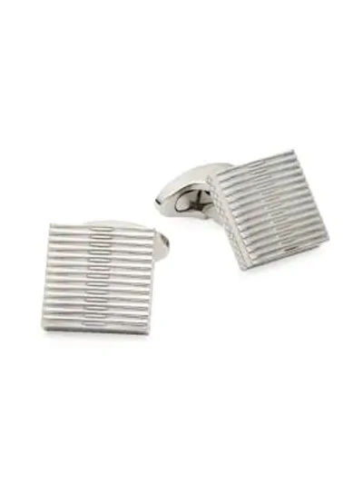 Tateossian Textured Square Titanium Cufflinks In Grey