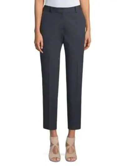 Becken Flat Front Trousers In Navy