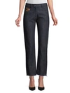 MICHAEL KORS STRAIGHT-LEG PATCH JEANS,0400010675136