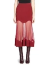 ALEXANDER MCQUEEN Knit Mesh-Hem Midi Skirt