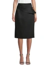 BRANDON MAXWELL Wool & Silk-Blend Pencil Skirt