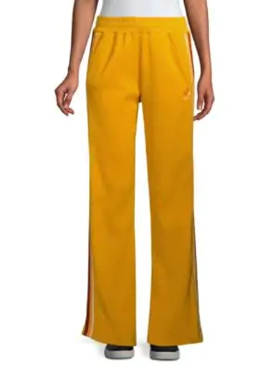 Saks Fifth Avenue Olympic Mesh Break Away Track Pants In Yellow