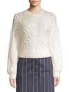 AMUR Brie Crop Wool Sweater,0400010269356