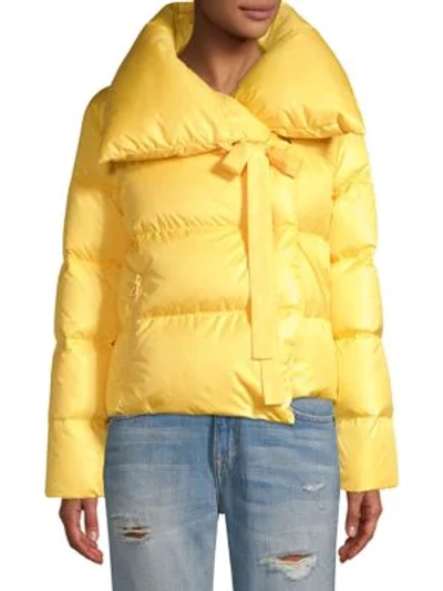 Bacon Puffa Cropped Jacket In Yellow