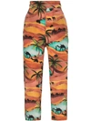CHUFY OASIS PRINT CROPPED TROUSERS