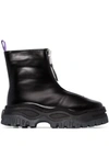 Eytys Raven Platform-sole Leather Ankle Boots In Black