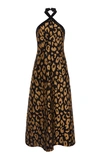 TEMPERLEY LONDON JOSIE HALTER COTTON-BLEND MIDI DRESS,744296