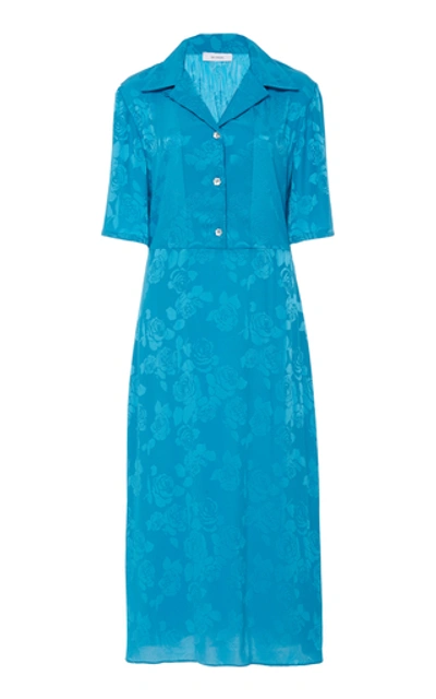 Art Dealer Tirsa Backless Detail Midi Dress In Blue