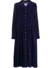 MM6 MAISON MARGIELA MM6 MAISON MARGIELA VELVET SHIRT DRESS - 紫色