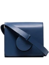 Lemaire Camera Cross-body Leather Bag In Blue