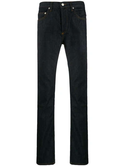 Sandro Slim-cut Raw Jeans In Blue