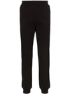 Versace Logo-embroidered Track Pants In Black